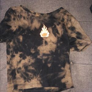 Tie-Dye Flame Graphic Top